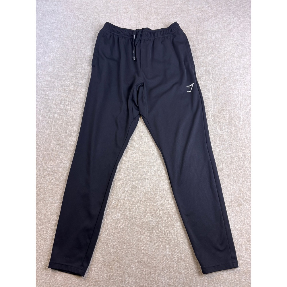 Gymshark Arrival Track Pants Mens Small Black Tapered Joggers A1A1Y